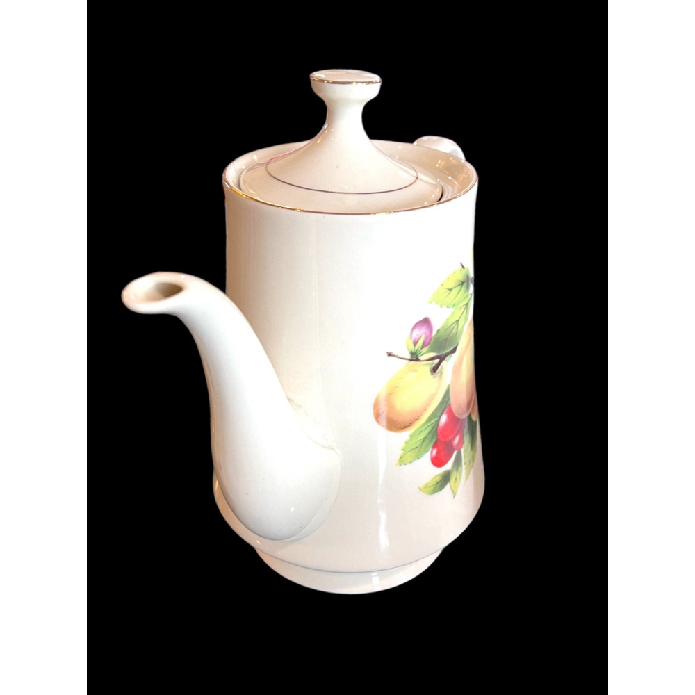 1940's MCM Teapot by Formalities 40's Cream and Gold Vintage 40’s Baum Brothers - Picture 6 of 10